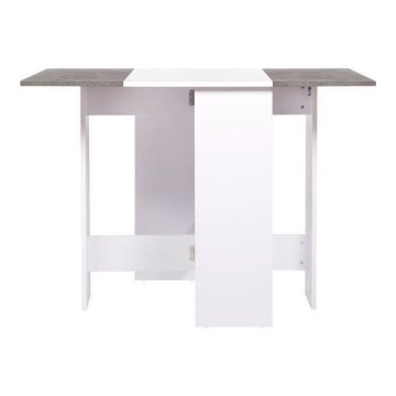 BigBuy Zložljiva miza Varda Temno rjava Bela