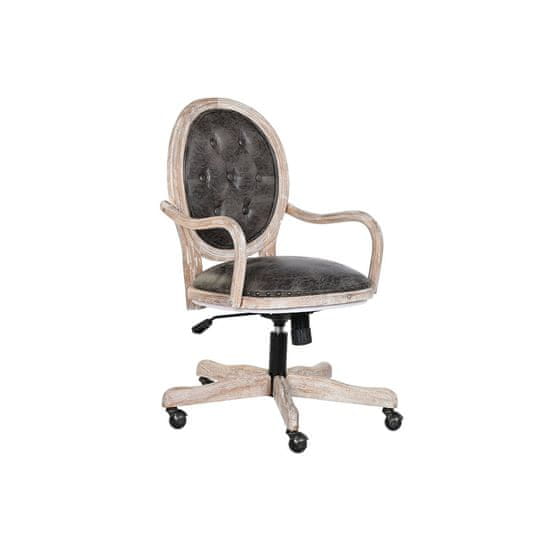 BigBuy Jedilni stol DKD Home Decor Črna temno rjava 52 x 50 x 88 cm