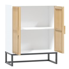 Vidaxl Komoda bela 60x30x75 cm inženirski les