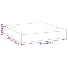 Vidaxl Talna blazina za paleto 60x60x6 cm taupe blago