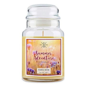 Svíčka Purple River velká, Citronella, Citronela, 623 g