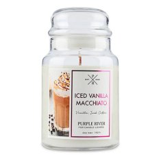 Svíčka Purple River velká, Iced Vanilla Macchiato, Ledové vanilkové macchiato, 623 g