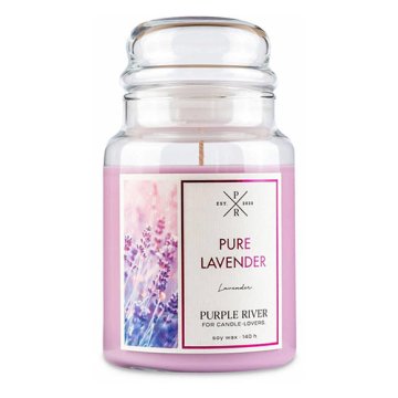 Svíčka Purple River velká, Pure Lavender, Čistá levandule, 623 g