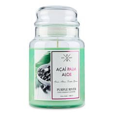 Svíčka Purple River velká, Acai Palm Aloe, Acai a aloe, 623 g