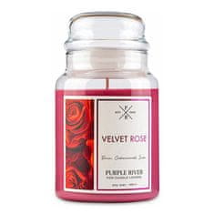 Svíčka Purple River velká, Velvet Rose, Sametová růže, 623 g