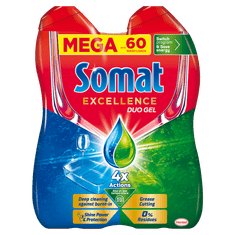 Somat Excellence Duo Grease gel za pomivalni stroj, 60 pranj