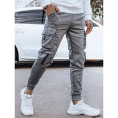 Dstreet Moške športne hlače ITA svetlo sive barve ux4374 XL