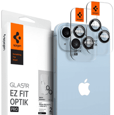 Spigen Optik Pro EZ Fit 2 x zaščitno steklo za kamero telefona iPhone 14/14 plus/ iPhone 15/15 plus