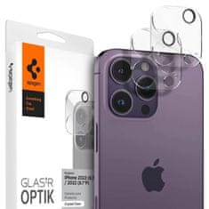 Spigen GLAS.tR OPTIK - iPhone 14 Pro/iPhone 14 Pro Max 2 x zaščitno steklo za kamero telefona, prozoren