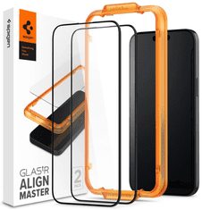Spigen Glas.tR AlignMaster 2.5D zaščita za steklo iPhone 15 Plus z aplikatorjem (2 Pack)