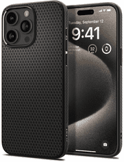 Spigen Liquid Air ovitek za telefon iPhone 15 Pro Max mat črn