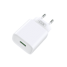 XO Polnilec za telefon CE02D QC 18W 1xUSB bel + USB-C kabel