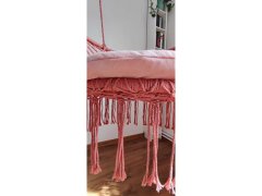 sarcia.eu Viseči stolček roza barve z blazino RIVO 120x60/80 cm 