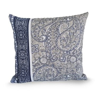 Prevleka za vzglavnik iz seersuckerja 40x40, temno modra, bela, bež, paisley ornamenti