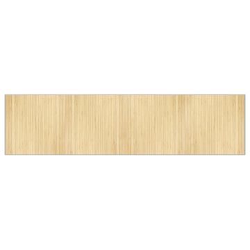 Vidaxl Preproga pravokotna svetlo naravna 100x400 cm bambus