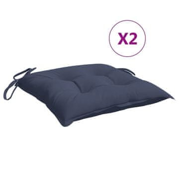 Vidaxl Blazine za stole 2 kosa modre 50x50x7 cm oxford tkanina