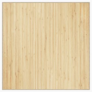 Vidaxl Preproga kvadratna svetlo naravna 100x100 cm bambus