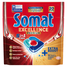 Somat Excellence 5v1 tablete za pomivalni stroj, 20/1