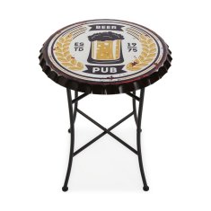 Versa Stranska mizica Versa Beer Vintage Metal Wood (60 x 71 x 60 cm)