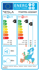 TESLA TT34TP91-1232IHWT stenska klimatska naprava, bela