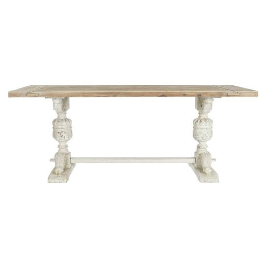 DKD Home Decor Jedilna miza DKD Home Decor Bela naravna jelka 200 x 90 x 78 cm
