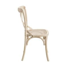 BigBuy Jedilni stol 45 x 42 x 87 cm Les Beli ratan