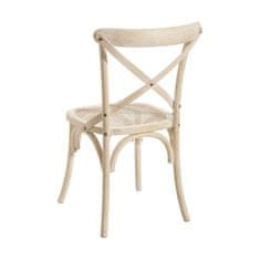 BigBuy Jedilni stol 45 x 42 x 87 cm Les Beli ratan