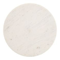 BigBuy Stranska mizica 29,5 x 29,5 x 68 cm Črni aluminij Beli marmor