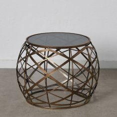 BigBuy Sredinska miza Crystal Metal 60 x 60 x 45 cm
