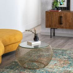BigBuy Sredinska miza 74 x 74 x 44 cm Kristalno železo