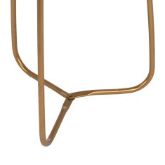 BigBuy Stranska mizica Zlati les Rjava železo 38 x 38 x 66 cm