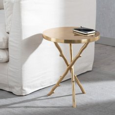 BigBuy Stranska mizica Zlata kovina Aluminij 41 x 41 x 52 cm
