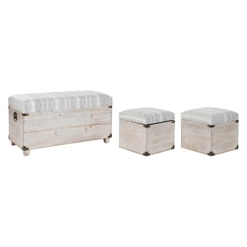 DKD Home Decor Prtljažnik DKD Home Decor Poliuretanski les (3 kosi)