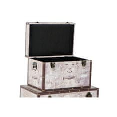 DKD Home Decor Prtljažnik DKD Home Decor platno MDF les (59,5 x 35,5 x 35,5 cm) (3 kosi)