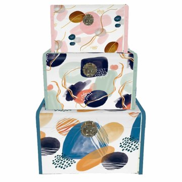 DKD Home Decor Komplet skrinj DKD Home Decor Abstract Wood Polyurethane (60 x 40 x 39,5 cm) (3 kosi)
