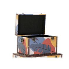 DKD Home Decor Prtljažnik DKD Home Decor Canvas Tropical MDF Wood (59,5 x 35,5 x 35,5 cm) (3 kosi)