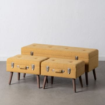 BigBuy Prtljažnik Sintetična tkanina Les