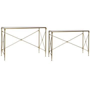 DKD Home Decor Konzola DKD Home Decor Golden Metal Marble 119 x 33 x 80 cm