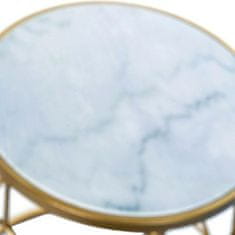 DKD Home Decor Stranska mizica DKD Home Decor Golden Metal White Marble 46 x 46 x 57 cm