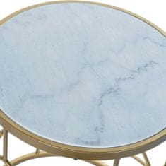 DKD Home Decor Stranska mizica DKD Home Decor Golden Metal White Marble 46 x 46 x 57 cm
