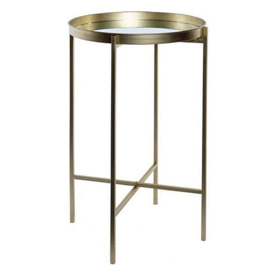 DKD Home Decor Stranska mizica DKD Home Decor Mirror Metal (Ø 37 cm) (37 x 37 x 60 cm)