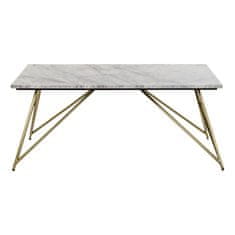 DKD Home Decor Stranska mizica DKD Home Decor Golden White Marble Iron (100 x 61 x 42 cm)