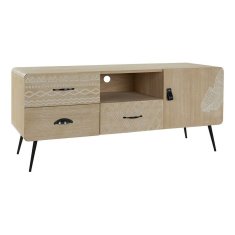 DKD Home Decor TV pohištvo DKD Home Decor Metal Paolownia wood (120 x 41 x 52 cm)