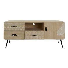 DKD Home Decor TV pohištvo DKD Home Decor Metal Paolownia wood (120 x 41 x 52 cm)