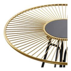 DKD Home Decor Stranska mizica DKD Home Decor Črna kovina Crystal Golden (67,5 x 67,5 x 73 cm)