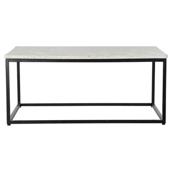 DKD Home Decor Stranska mizica DKD Home Decor White Black Stone Iron (100 x 61 x 44 cm)