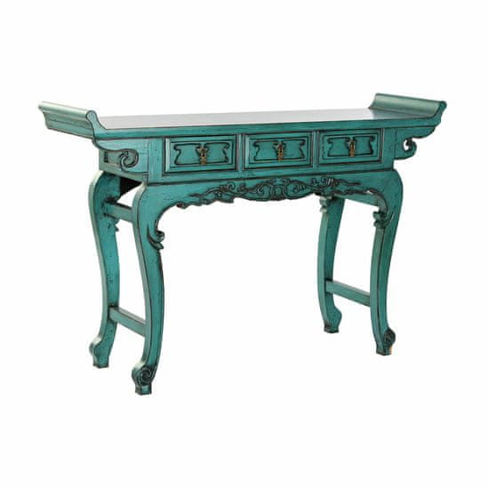 DKD Home Decor Konzola DKD Home Decor Zelena Večbarvna Turkizna Kovina 135 x 37 x 89 cm