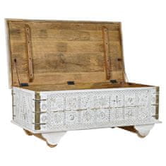 DKD Home Decor Stranska mizica DKD Home Decor MB-182010 White Golden Metal Mango wood 115 x 60 x 45 cm