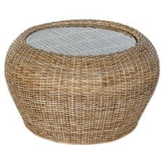 DKD Home Decor Stranska mizica DKD Home Decor 8424001825165 82 x 82 x 48 cm Kristal Naravni Aluminij