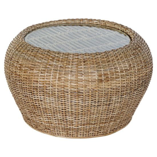 DKD Home Decor Stranska mizica DKD Home Decor 8424001825165 82 x 82 x 48 cm Kristal Naravni Aluminij
